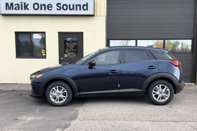 2019 Mazda CX-3 with professional window tint in North Bay